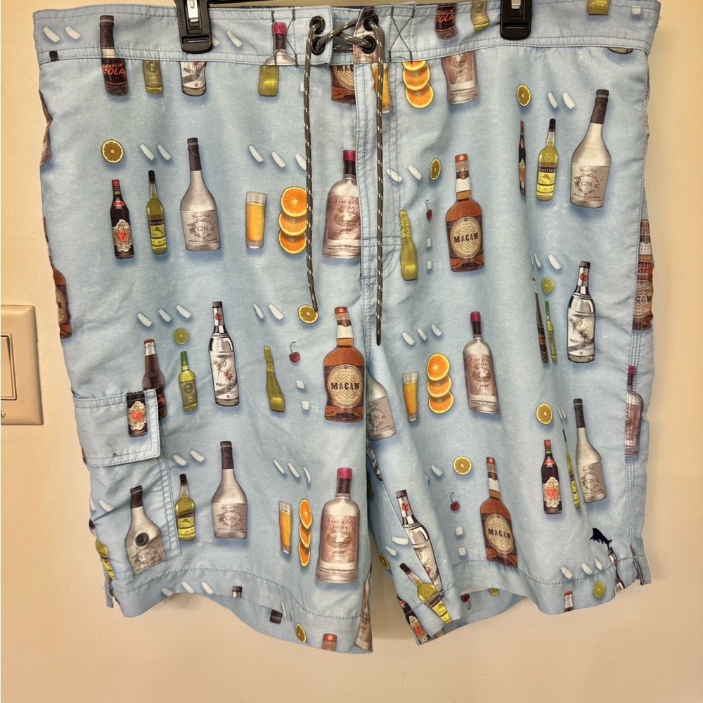 Pre-owned size XXL Tommy Bahama Men's Old Fashioned Drink Swim Board Shorts